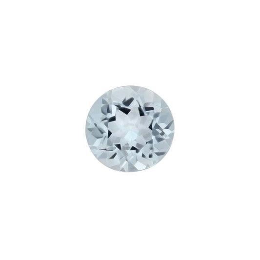 Aquamarine Round Faceted Gemstones, A-Grade