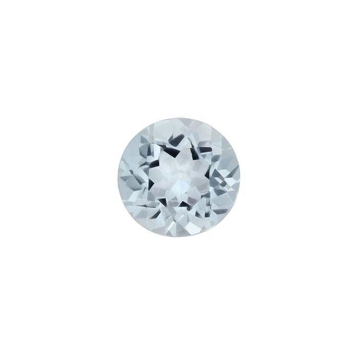 Aquamarine Round Faceted Gemstones, A-Grade