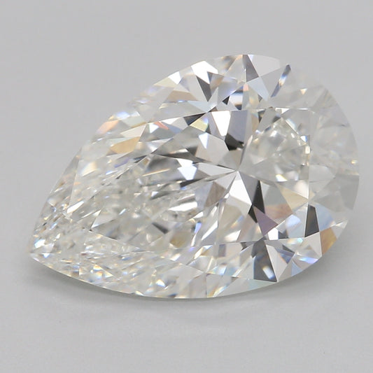 लैब-निर्मित हीरा 2.80ct, नाशपाती, F, VVS2