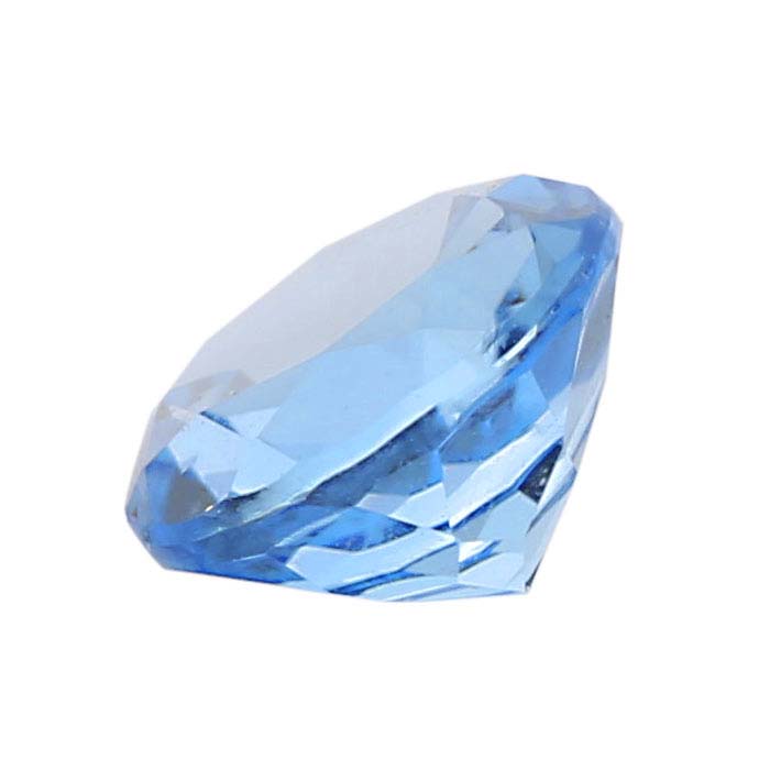 Swiss-Blue Topaz Round Faceted Gemstones, AA-Grade