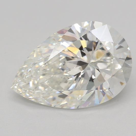 लैब-निर्मित हीरा 3.06ct, नाशपाती, G, VVS2