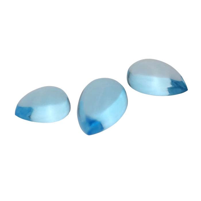 Swiss-Blue Topaz Pear Cabochon