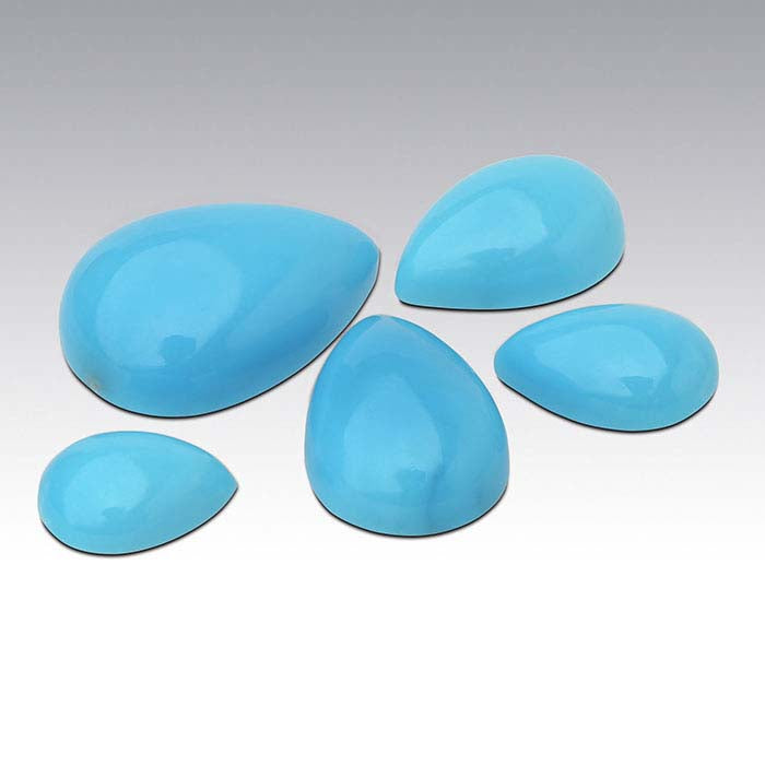 American Mined™ Turchese dell'Arizona Cabochon a pera 12 x 8mm