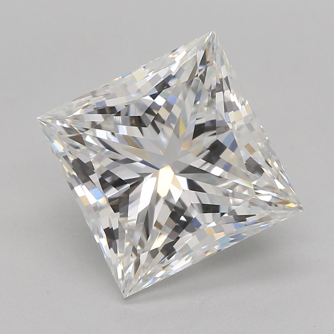 Lab-odlad diamant 2,56 ct, Princess, F, VVS2
