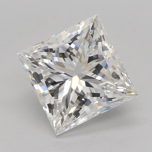 Lab-odlad diamant 2,56 ct, Princess, F, VVS2