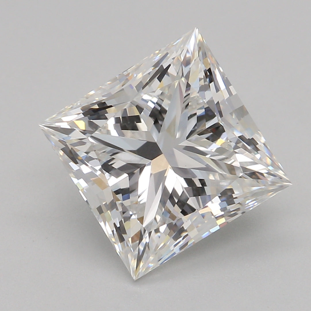 Lab-odlad diamant 2,54 ct, Princess, E, VVS2