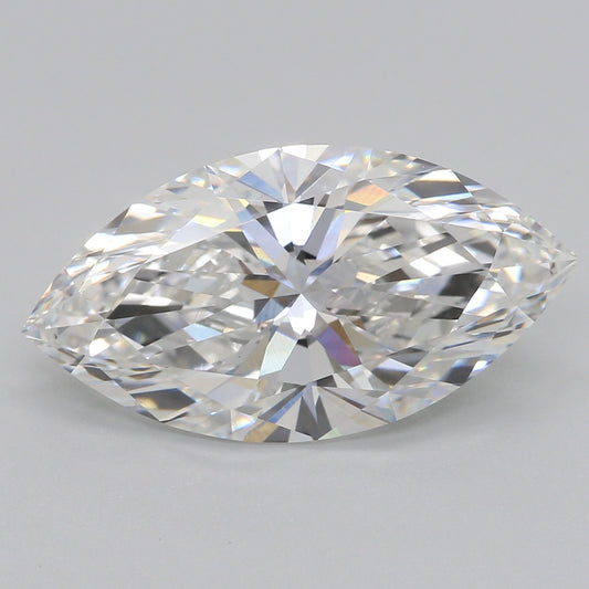 Lab-odlad diamant 3,04 ct, marquise, F, VVS2
