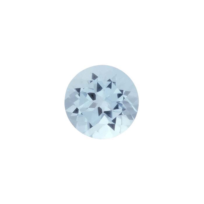 Aquamarine Round Faceted Gemstones, AA-Grade