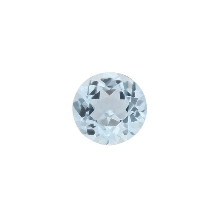 Aquamarine Round Faceted Gemstones, AA-Grade