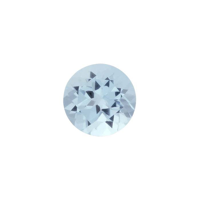 Aquamarine Round Faceted Gemstones, AA-Grade