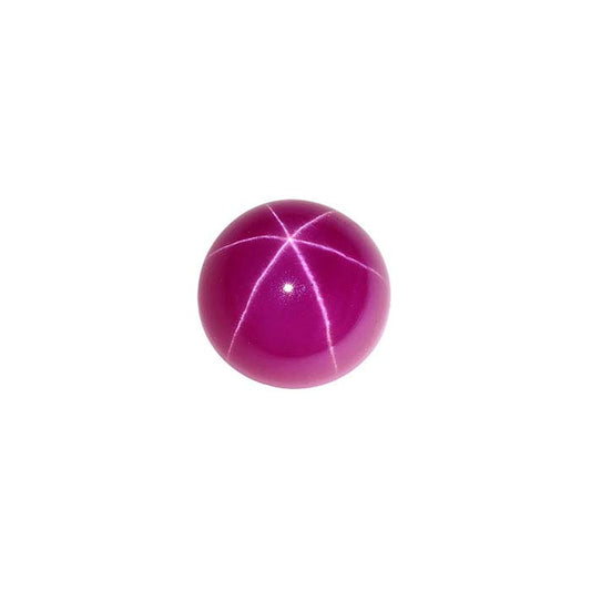 Rubino Stellato Sintetico 6mm Cabochon Rotondo