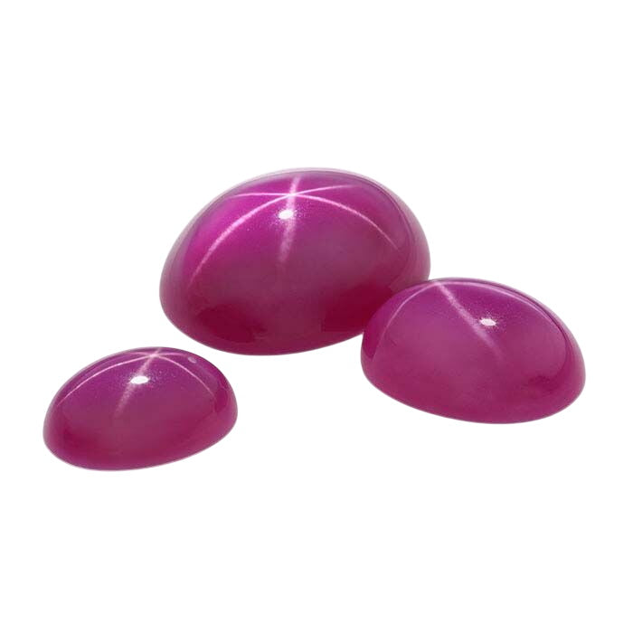 Lab-Grown Star Ruby Oval Cabochon