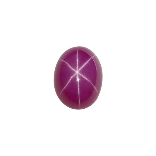 Rubino Stellato Sintetico 8 x 6mm Cabochon Ovale