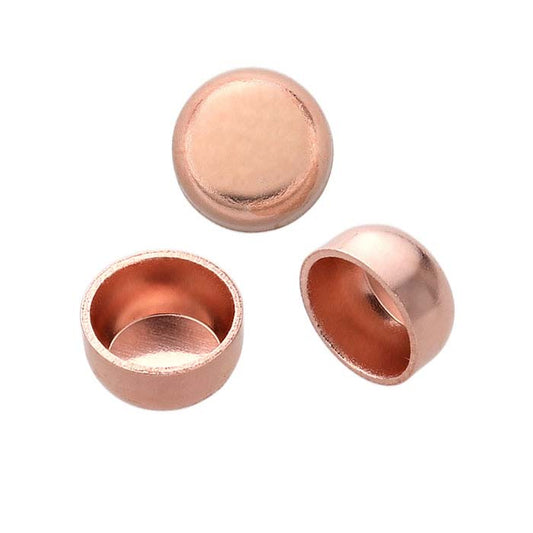 14K Rose Gold Round Bezel Cup Setting