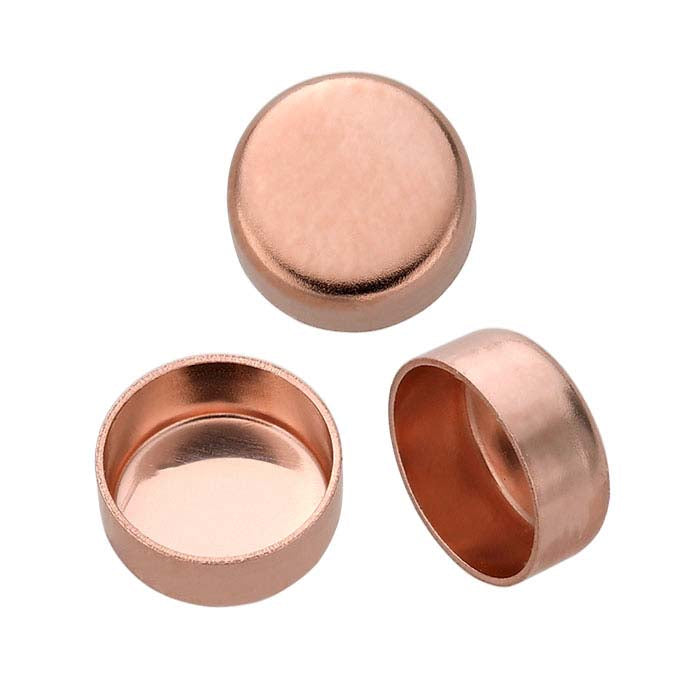 14K Rose Gold Round Bezel Cup Setting