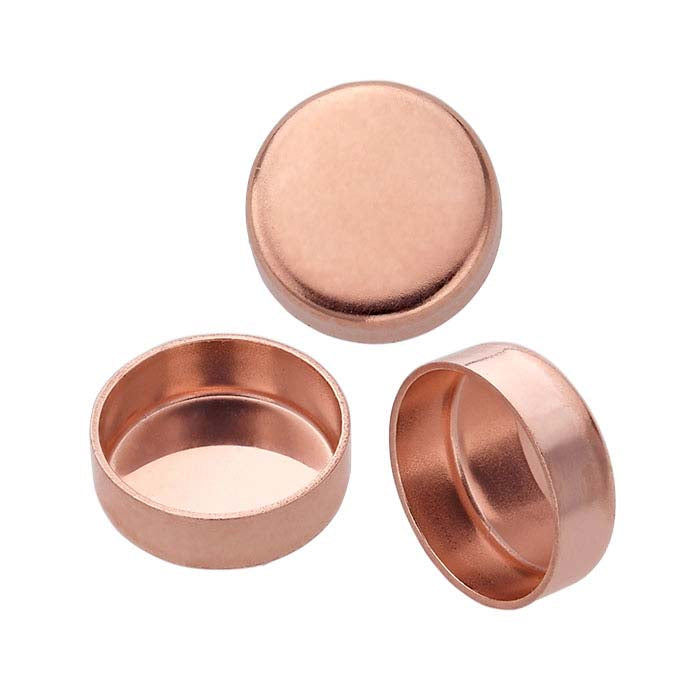 14K Rose Gold Round Bezel Cup Setting