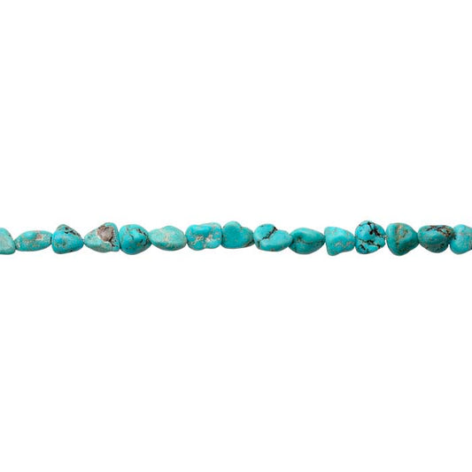 Filo di Perle a Pepita di Turchese Cinese da 7mm