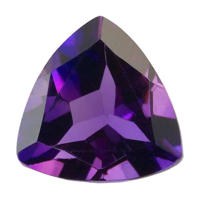 Royal Amethyst Trillion Faceted Gemstones, AAA-Grade