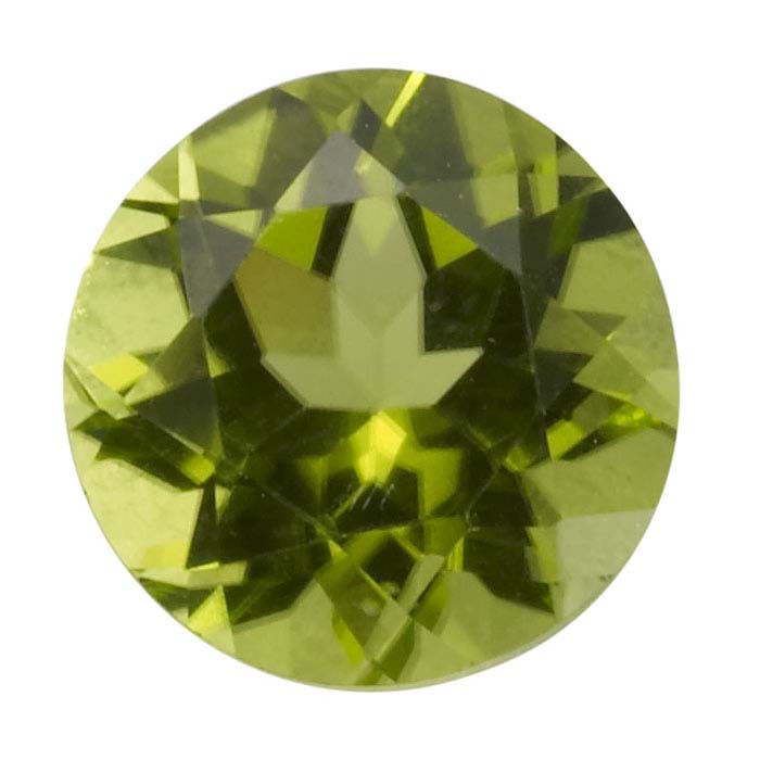 Pietra preziosa sfaccettata rotonda Peridoto 6mm, qualità AA