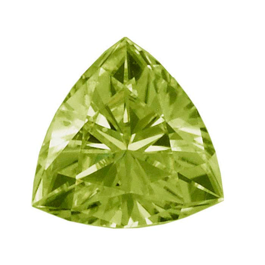 Peridot 5mm Trillion slipad ädelsten, AA-klass