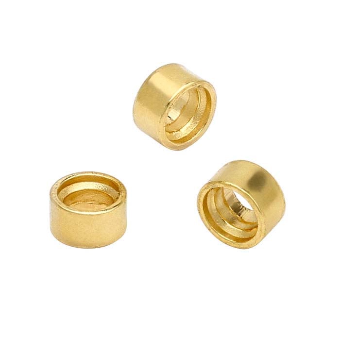 14K Yellow Gold 2mm Round Tube Bezel Setting