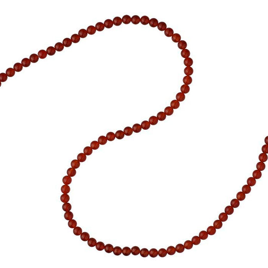 Karneol 6 mm rund pärlsträng