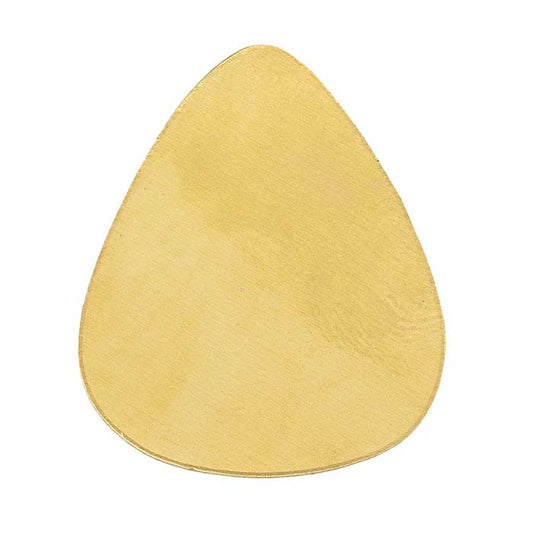 Brass 30.3mm Rounded Triangle Stamping, 0.51mm