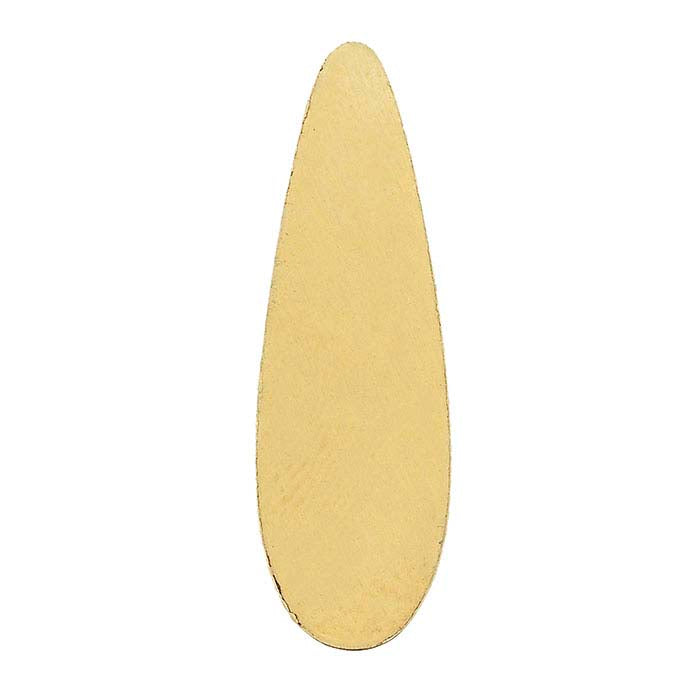 Brass 38.5mm Teardrop Stamping, 0.51mm
