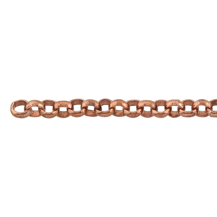 Koppar 4,5 mm Rolo-kedja, 6,1 m. Spole