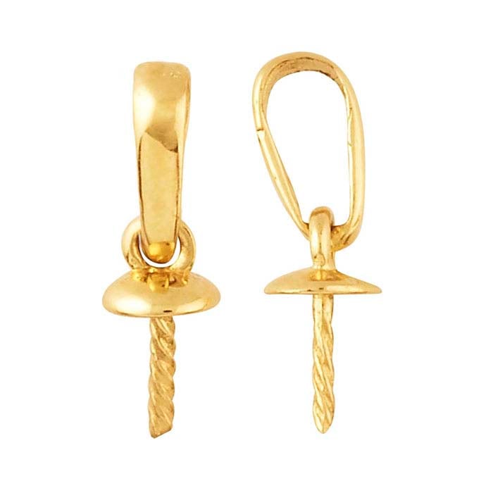 14K Yellow Gold Pearl Pendant Mounting