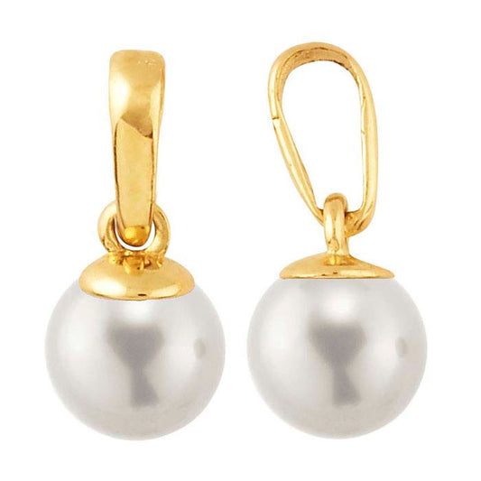 14K gult guld pärlberlockinfattning