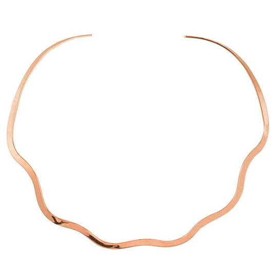 Copper 4.2mm Wavy Flat-Wire Neck Ring