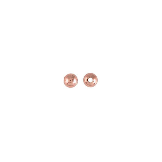 14/20 Roséguld Fyllt 3mm Rund Sömlös Pärla