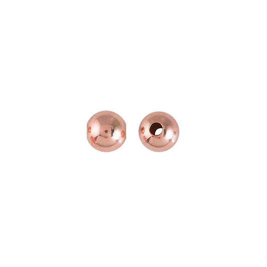 14/20 Roséguld Fyllt 5mm Rund Sömlös Pärla