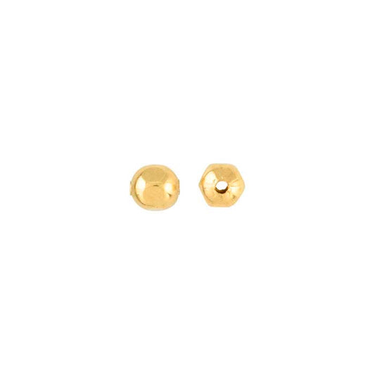14/20 Geltono Aukso Užpildytas 4 mm Apvalus Facetuotas Karoliukas