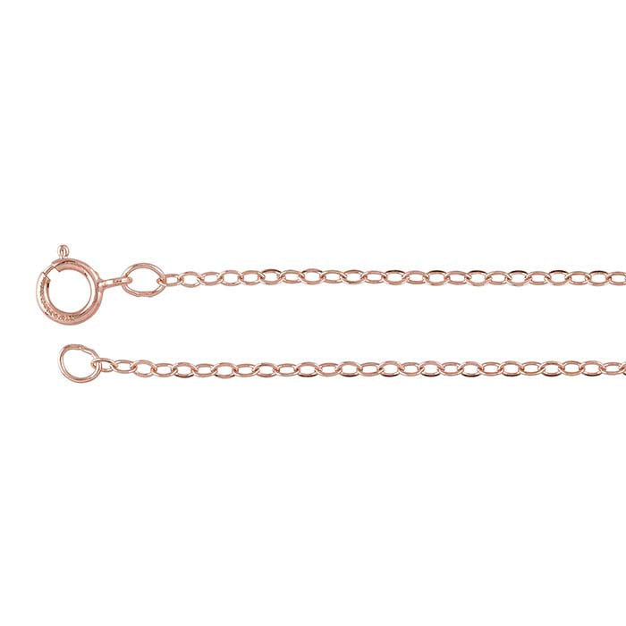 14/20 Rose Gold-Filled 1.6mm Flat Oval Cable Chain