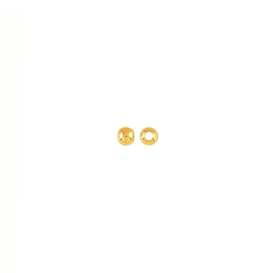 14K Yellow Gold Round Seamless Bead