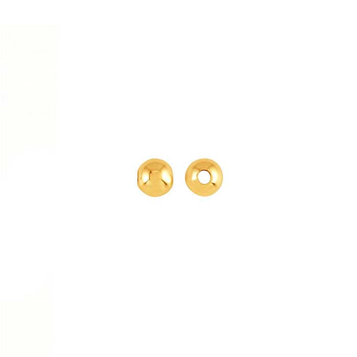 14K Yellow Gold Round Seamless Bead