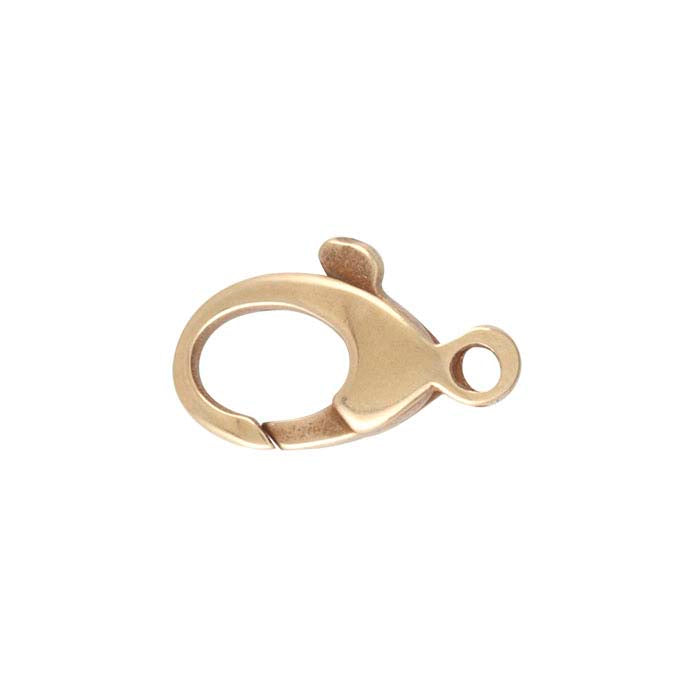 Bronze Teardrop Lobster Clasp with Closed Ring