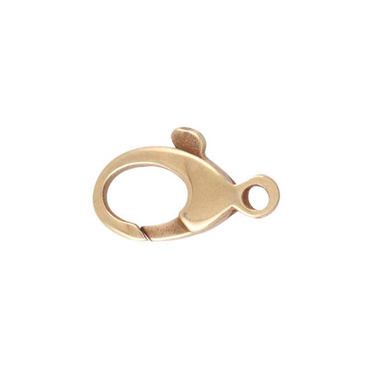 Bronze Teardrop Lobster Clasp with Closed Ring