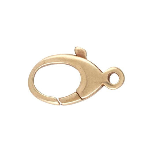 Bronze Teardrop Lobster Clasp with Closed Ring