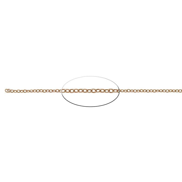 Bronze Oval Cable Chain, 6.1 m. Spool