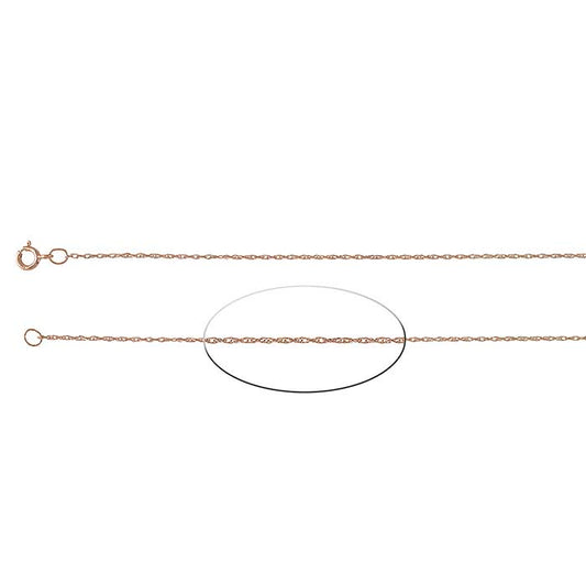 14K Rose Gold Double Rope Chain