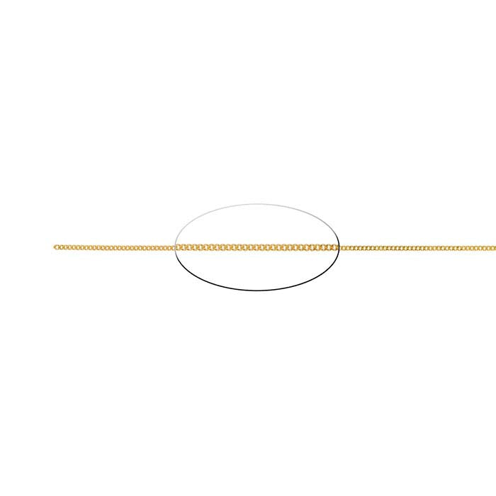 14K Yellow Gold Diamond-Cut Curb Chain