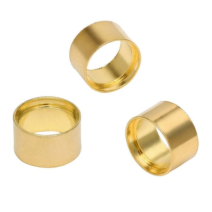 14K Yellow Gold 7mm Round Tube Bezel Setting