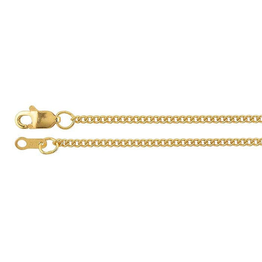 18K Yellow Gold 1.5mm Curb Chain