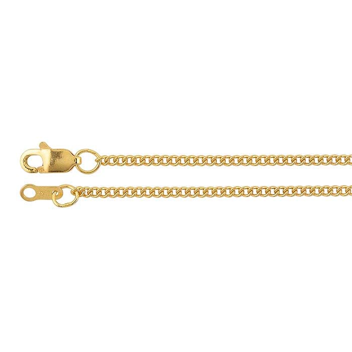 18K Yellow Gold 1.5mm Curb Chain