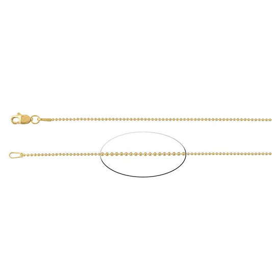 18K Yellow Gold Bead Chain