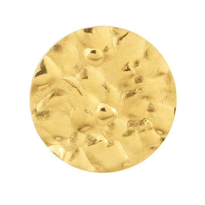 14/20 Yellow Gold-Filled Hammered Disc