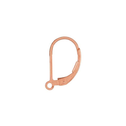 14/20 Oro Rosa Riempito Orecchino a Leva con Anello Aperto